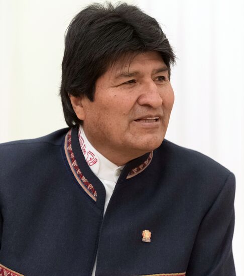 Russian President Vladimir Putin meets with President of Bolivia Evo Morales