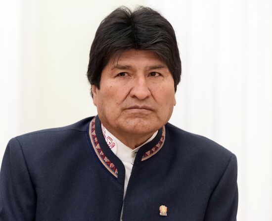Russian President Vladimir Putin meets with President of Bolivia Evo Morales