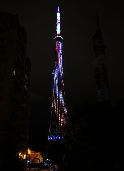 TV towers lit up in 2018 FIFA World Cup host cities