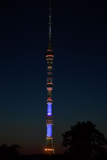 TV towers lit up in 2018 FIFA World Cup host cities