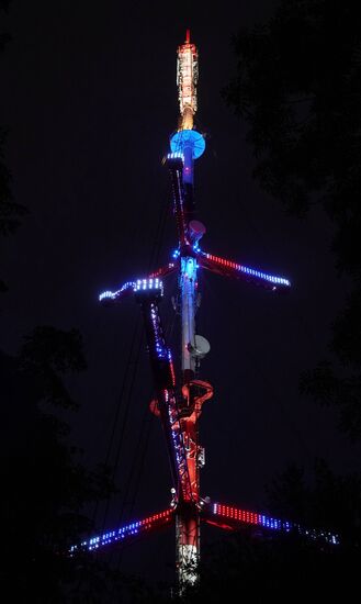 TV towers lit up in 2018 FIFA World Cup host cities