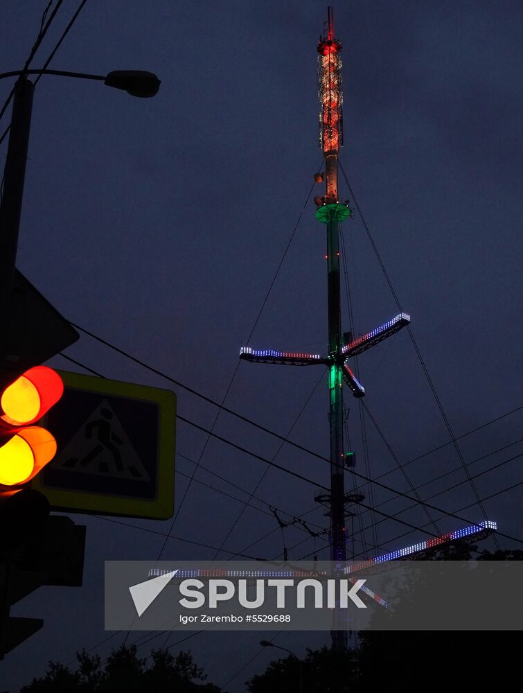 TV towers lit up in 2018 FIFA World Cup host cities