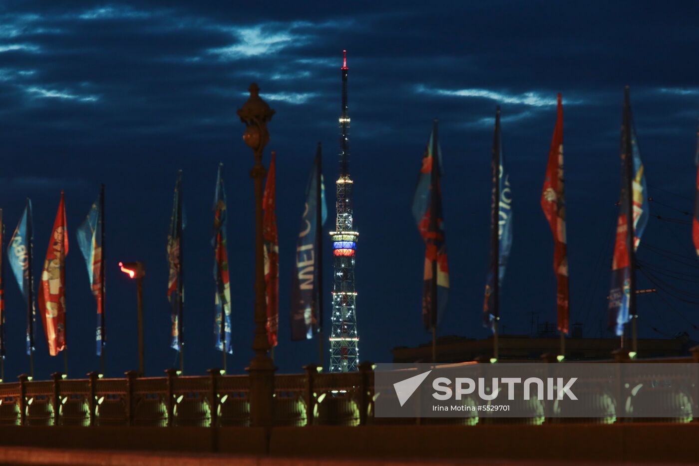 TV towers lit up in 2018 FIFA World Cup host cities