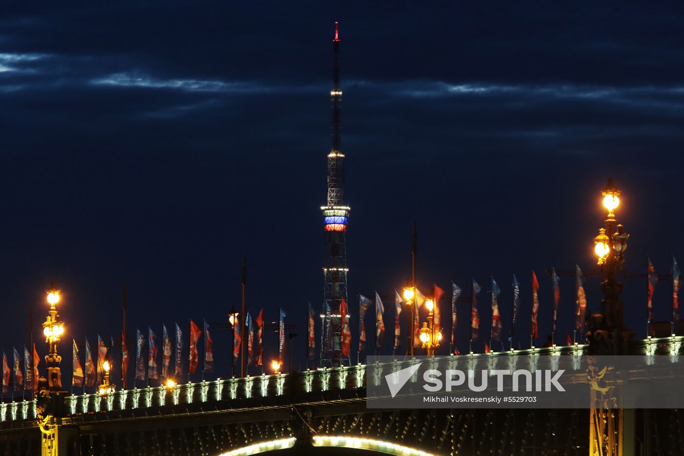 TV towers lit up in 2018 FIFA World Cup host cities