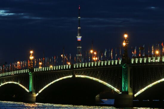 TV towers lit up in 2018 FIFA World Cup host cities