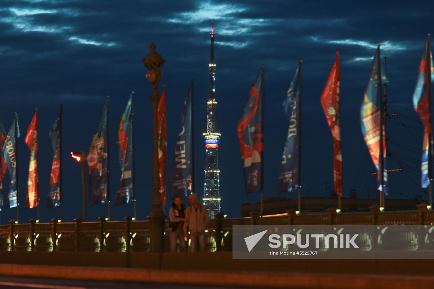 TV towers lit up in 2018 FIFA World Cup host cities