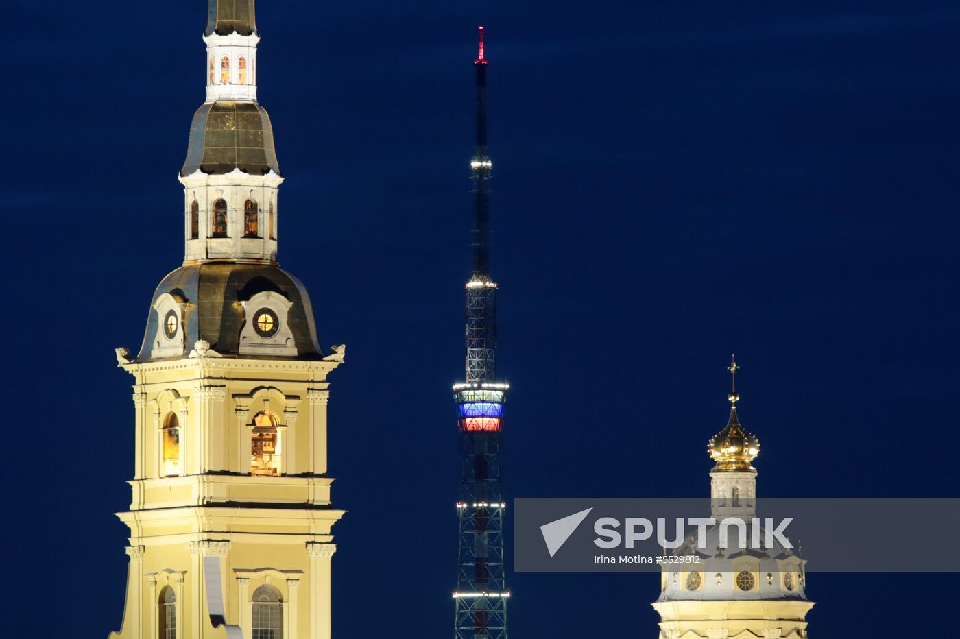 TV towers lit up in 2018 FIFA World Cup host cities