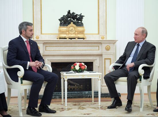 Russian President Vladimir Putin meets with President of Paraguay Mario Abdo Benitez