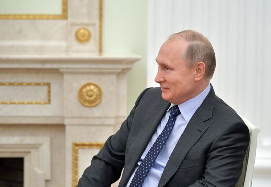 Russian President Vladimir Putin meets with President of Paraguay Mario Abdo Benitez