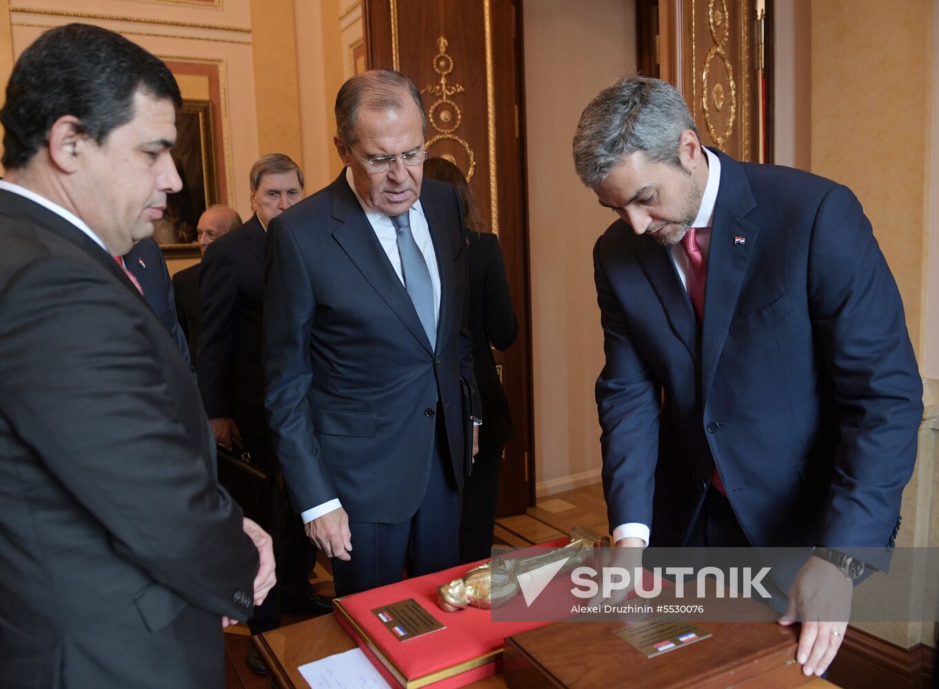 Russian President Vladimir Putin meets with President of Paraguay Mario Abdo Benitez