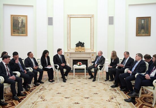 Russian President Vladimir Putin meets with President of Panama Juan Carlos Varela