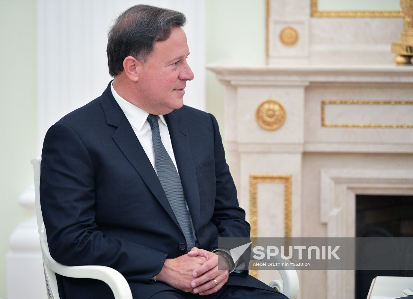 Russian President Vladimir Putin meets with President of Panama Juan Carlos Varela