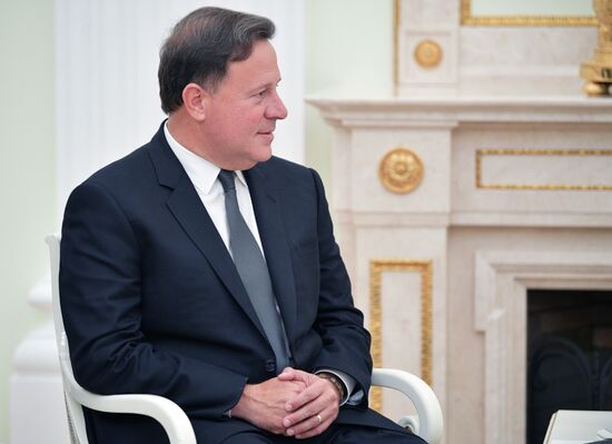 Russian President Vladimir Putin meets with President of Panama Juan Carlos Varela