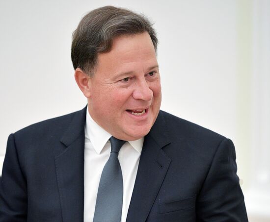 Russian President Vladimir Putin meets with President of Panama Juan Carlos Varela
