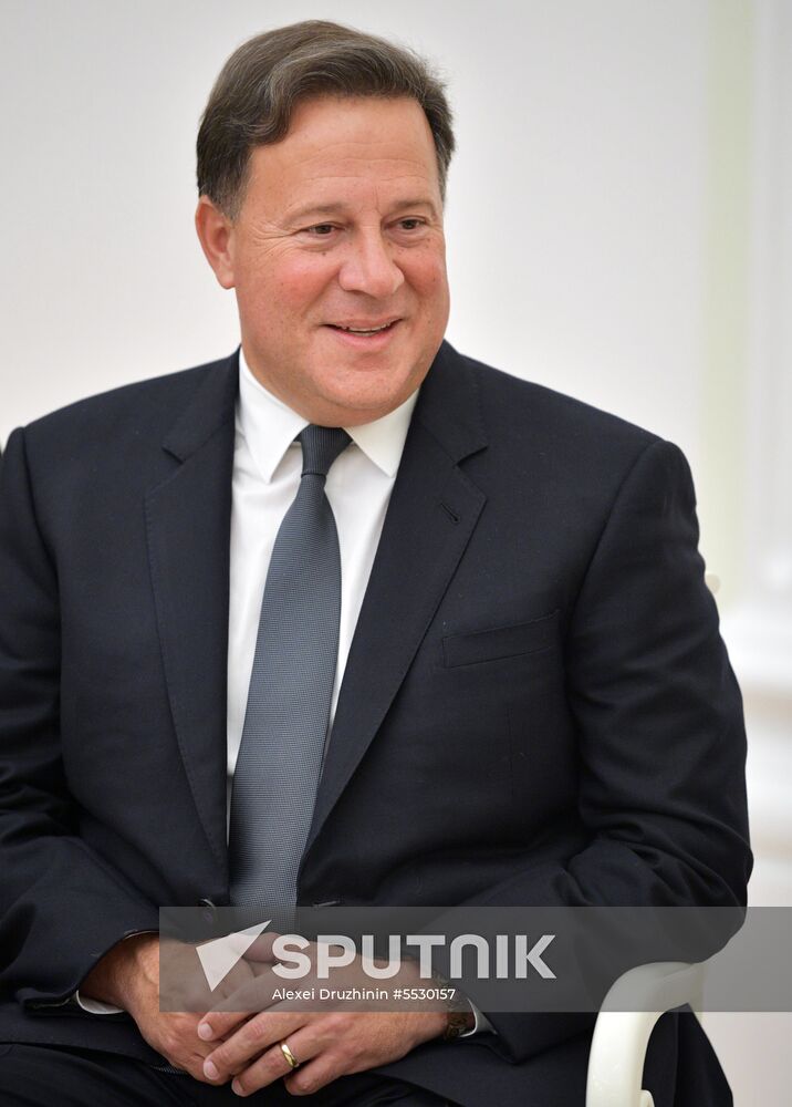 Russian President Vladimir Putin meets with President of Panama Juan Carlos Varela