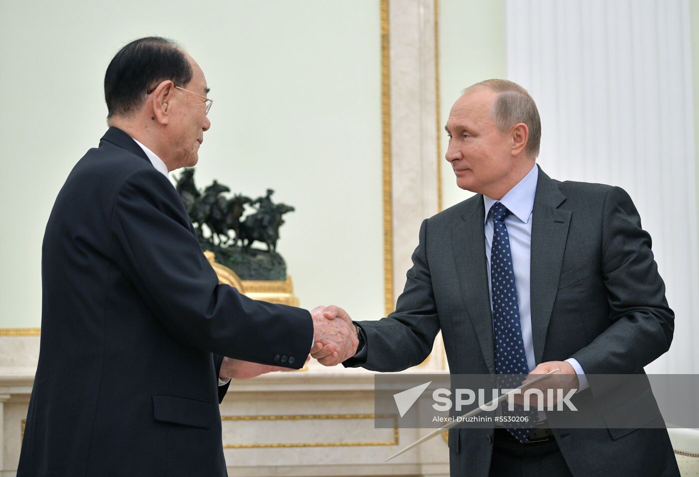 President Putin meets with President of Presidium of the Supreme People's Assembly of North Korea Kim Yong-nam