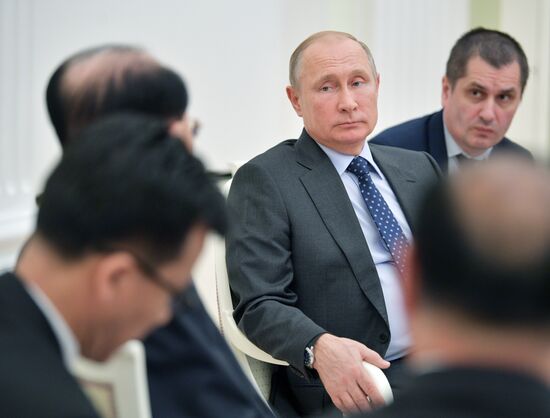 President Putin meets with President of Presidium of the Supreme People's Assembly of North Korea Kim Yong-nam