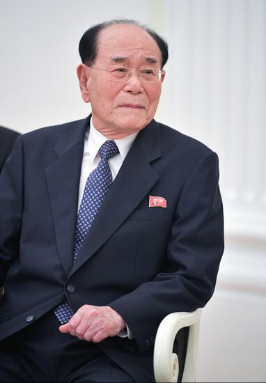 President Putin meets with President of Presidium of the Supreme People's Assembly of North Korea Kim Yong-nam