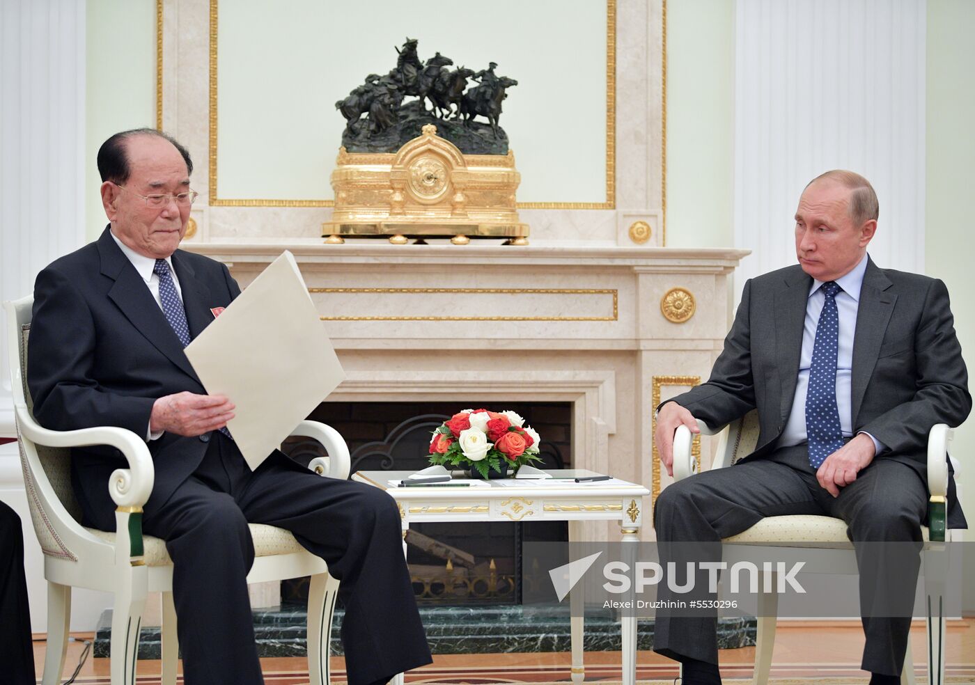 President Putin meets with President of Presidium of the Supreme People's Assembly of North Korea Kim Yong-nam