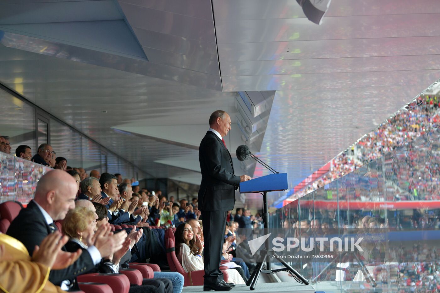 President Putin, PM Medvedev attend 2018 FIFA World Cup opening ceremony