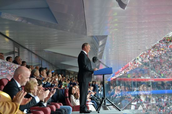 President Putin, PM Medvedev attend 2018 FIFA World Cup opening ceremony