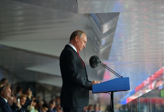 President Putin, PM Medvedev attend 2018 FIFA World Cup opening ceremony