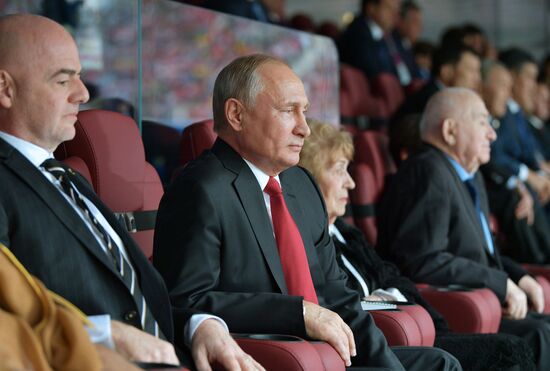 President Putin, PM Medvedev attend 2018 FIFA World Cup opening ceremony