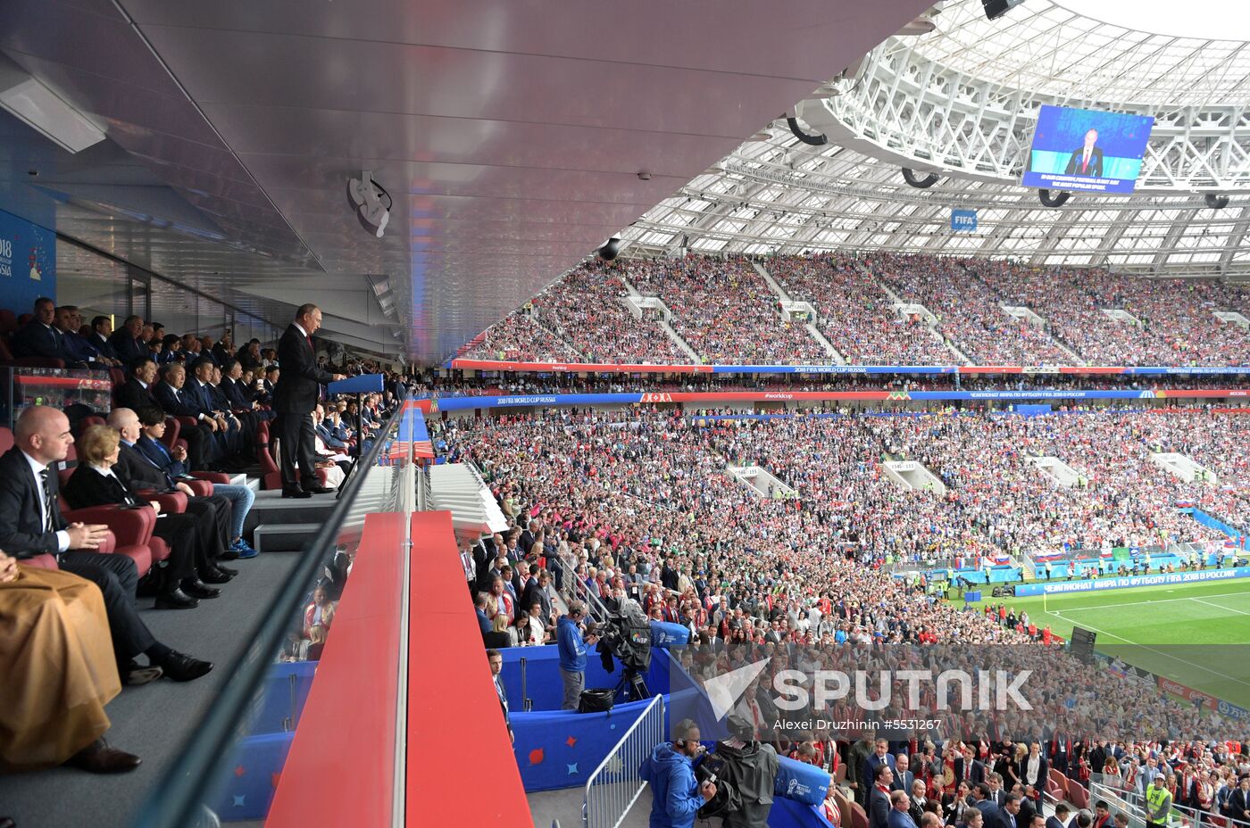 President Putin, PM Medvedev attend 2018 FIFA World Cup opening ceremony
