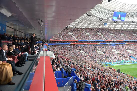 President Putin, PM Medvedev attend 2018 FIFA World Cup opening ceremony