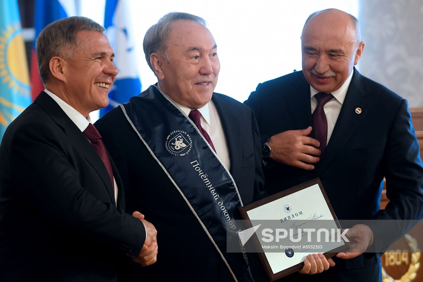 President of Kazakhstan Nursultan Nazarbayev visits Kazan