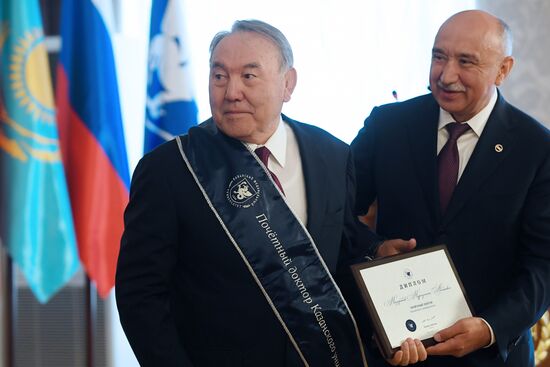 President of Kazakhstan Nursultan Nazarbayev visits Kazan