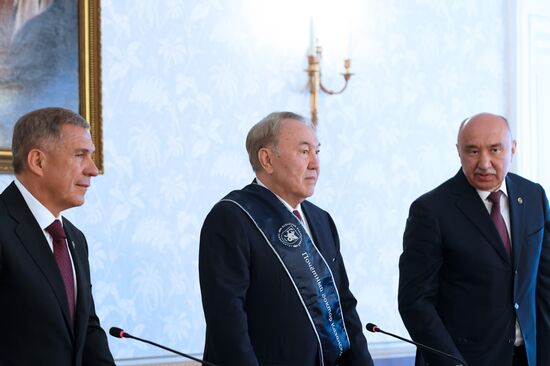President of Kazakhstan Nursultan Nazarbayev visits Kazan
