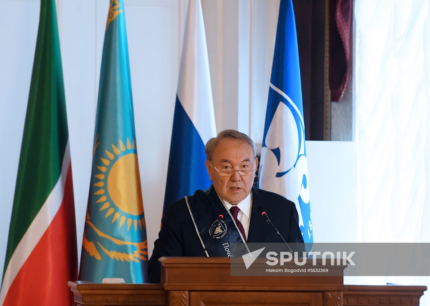 President of Kazakhstan Nursultan Nazarbayev visits Kazan
