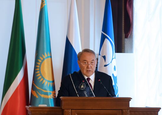 President of Kazakhstan Nursultan Nazarbayev visits Kazan
