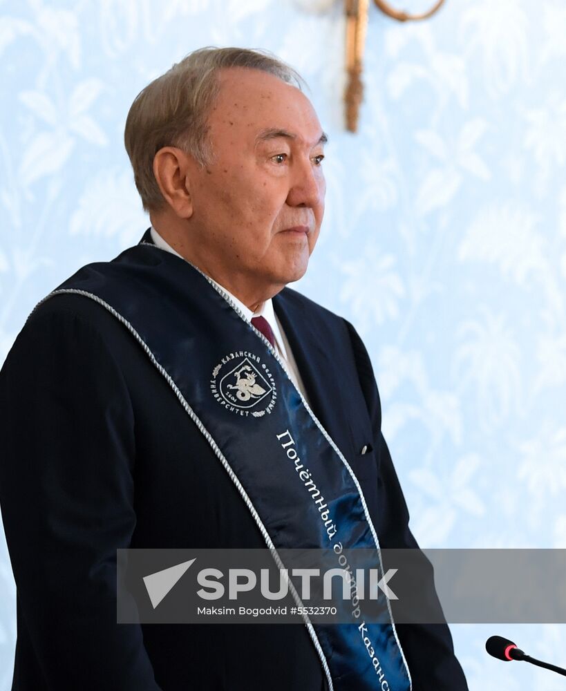 President of Kazakhstan Nursultan Nazarbayev visits Kazan