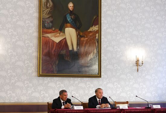 President of Kazakhstan Nursultan Nazarbayev visits Kazan