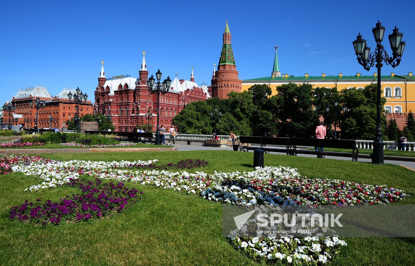 Flower beds in Moscow
