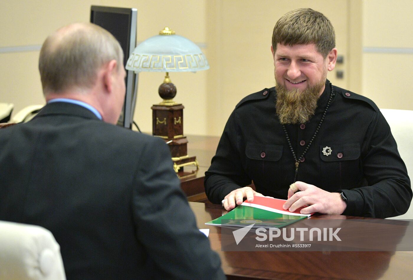 Russian President Vladimir Putin meets with Chechen leader Ramzan Kadyrov