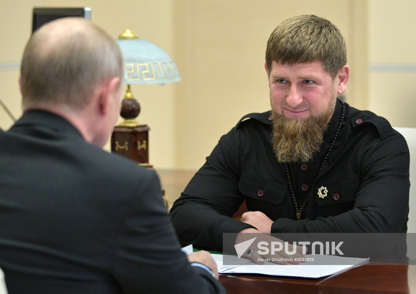 Russian President Vladimir Putin meets with Chechen leader Ramzan Kadyrov