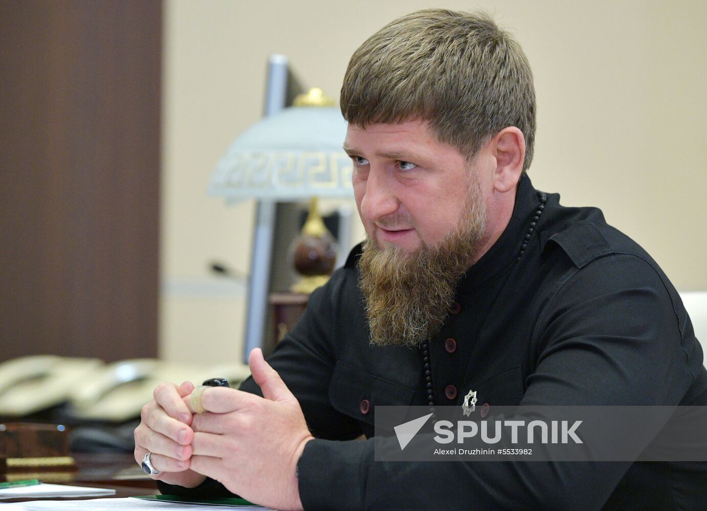 Russian President Vladimir Putin meets with Chechen leader Ramzan Kadyrov