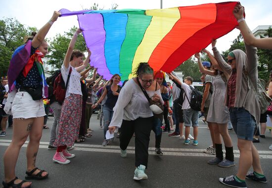 LGBT parade in Kiev