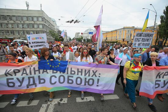 LGBT parade in Kiev