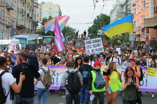 LGBT parade in Kiev