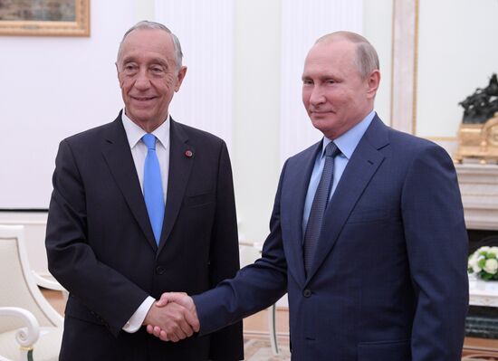 President Vladimir Putin meets with President of Portugal Marcelo Rebelo de Sousa