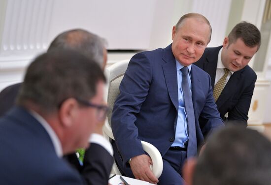 President Vladimir Putin meets with President of Portugal Marcelo Rebelo de Sousa