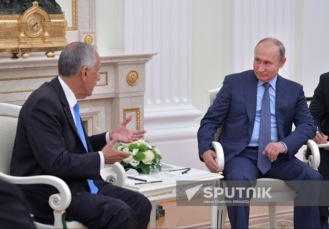 President Vladimir Putin meets with President of Portugal Marcelo Rebelo de Sousa