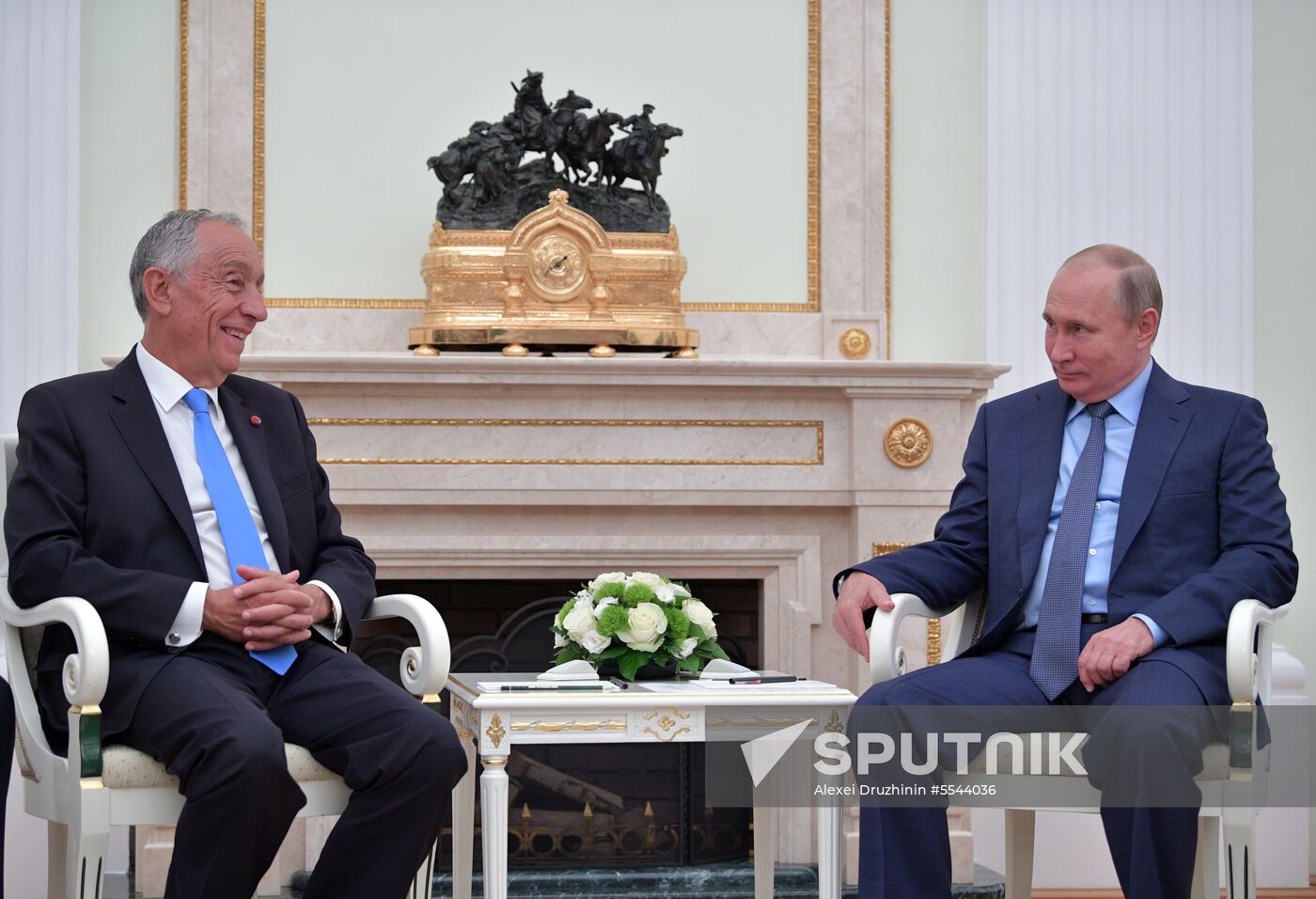 President Vladimir Putin meets with President of Portugal Marcelo Rebelo de Sousa