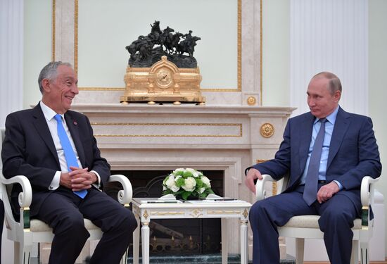 President Vladimir Putin meets with President of Portugal Marcelo Rebelo de Sousa
