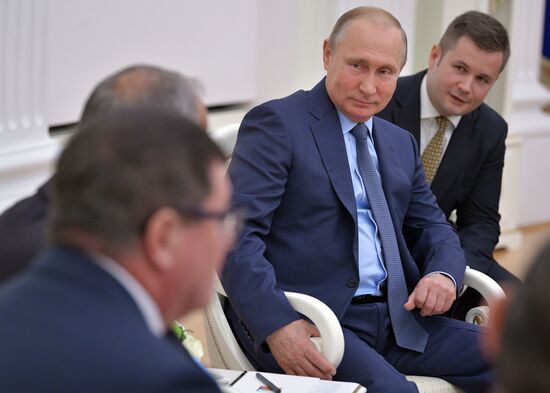 President Vladimir Putin meets with President of Portugal Marcelo Rebelo de Sousa