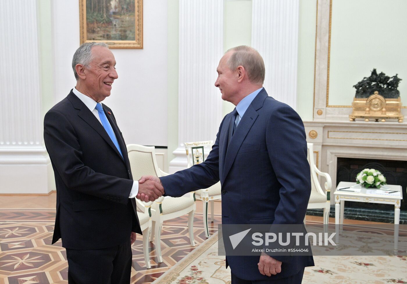 President Vladimir Putin meets with President of Portugal Marcelo Rebelo de Sousa
